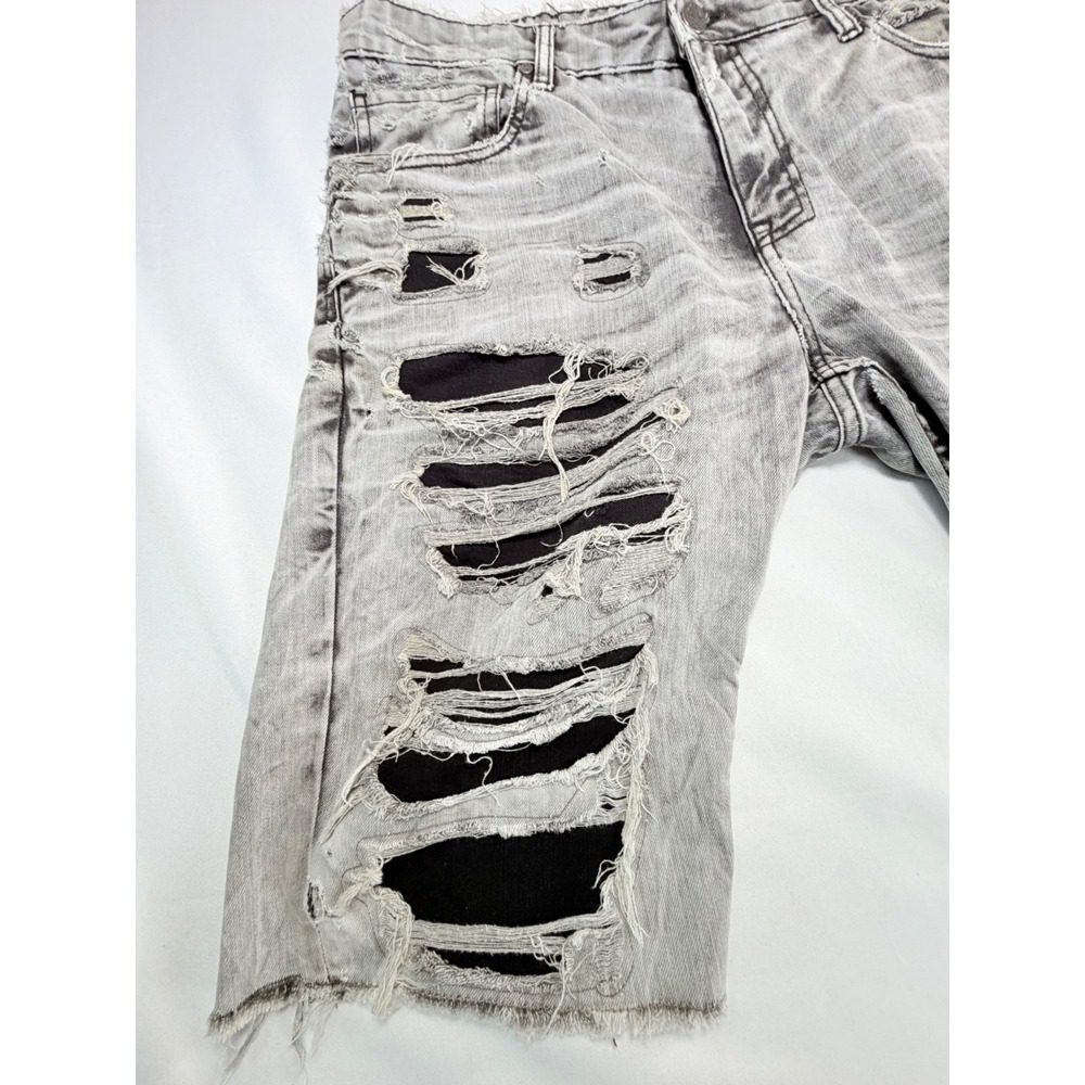 Men's Cotton On Legacy Edition Distressed Denim Shorts Size 36 Lot of 2 Raw Hem - Picture 4 of 16